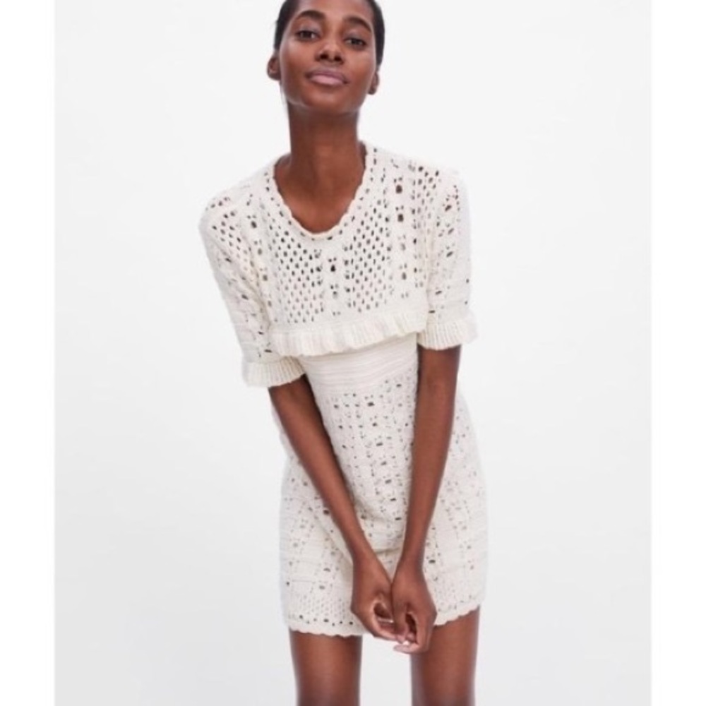 Zara crochet dress small